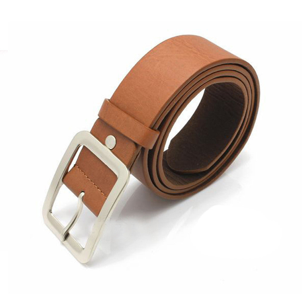 Brown Men's Trendy Faux Leather Waist Strap Belt - skyjackerz