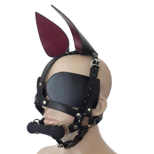 Women's Leather Pony Girl Mask - skyjackerz