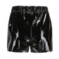 Women Faux Leather Lace-Up Shorts - skyjackerz