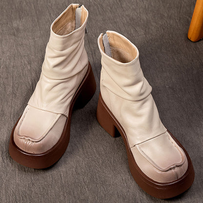Women's Back Zipper High-Heel Boots - skyjackerz