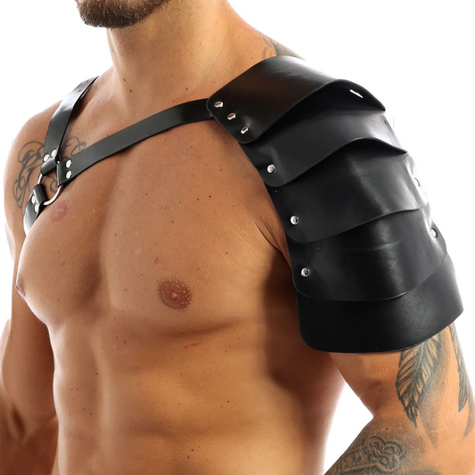 Black Men's Stylish Shoulder Armor - skyjackerz