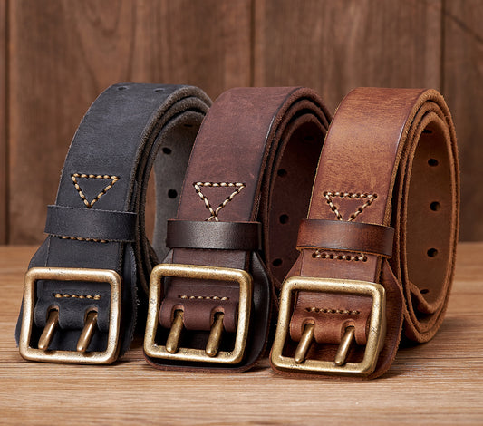 Men's Handmade Stap Buckle Belt - skyjackerz