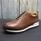 Men's Leather Lace-Up Sneakers - skyjackerz