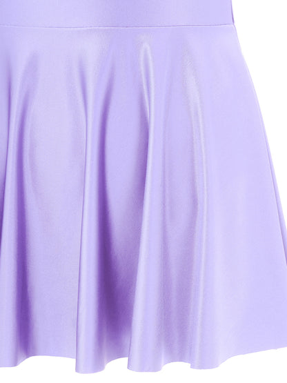 Women Leather Leotard Party Dress - skyjackerz