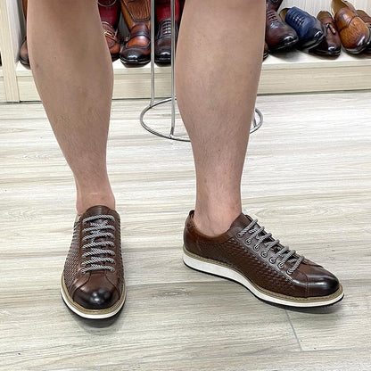 Men's Premium Leather Business Sneakers - skyjackerz