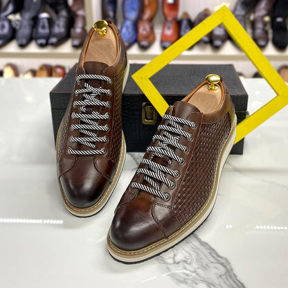 Men's Premium Leather Business Sneakers - skyjackerz