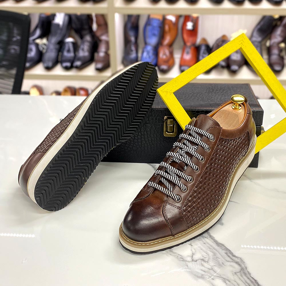 Men's Premium Leather Business Sneakers - skyjackerz