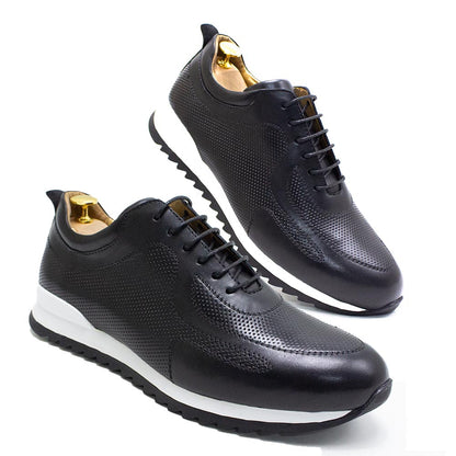 Men's Leather Lace-Up Sneakers - skyjackerz
