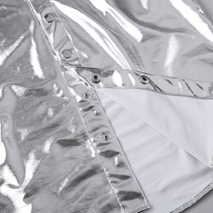 Men's Leather Metallic Club Top - skyjackerz