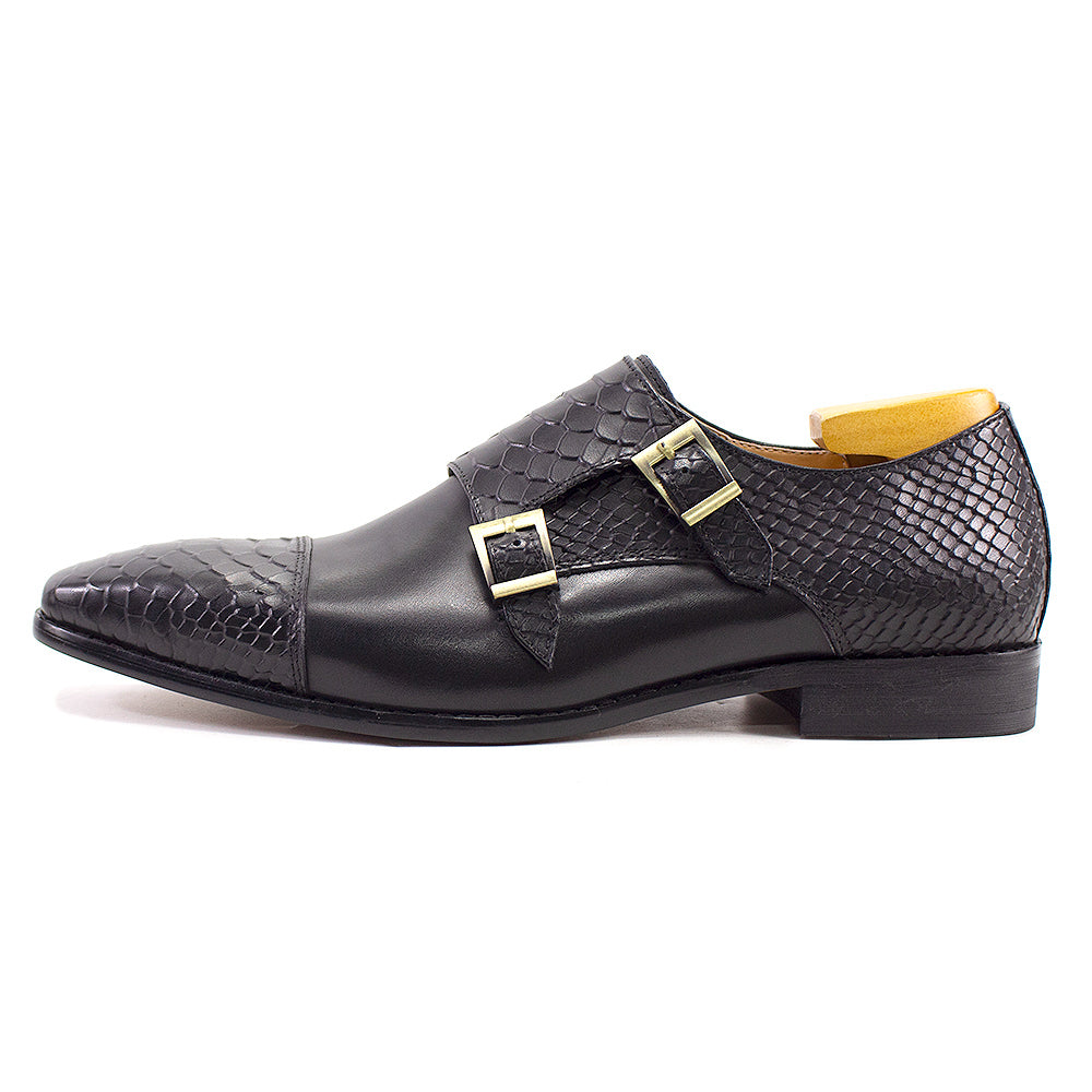 Men's Leather Designer Scales Shoes - skyjackerz