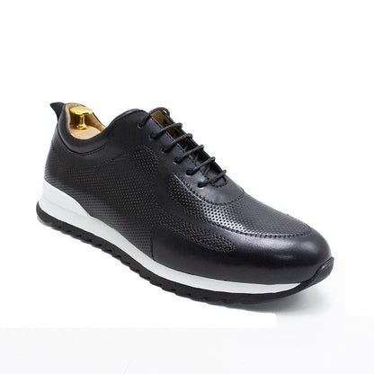 Men's Leather Lace-Up Sneakers - skyjackerz