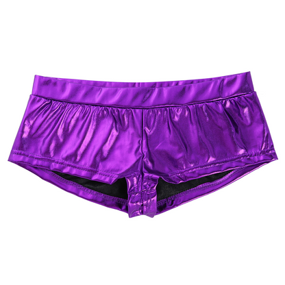 Purple / S Women Low Rise Boxer Shorts - skyjackerz
