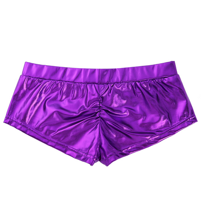 Purple / S Women Low Rise Boxer Shorts - skyjackerz