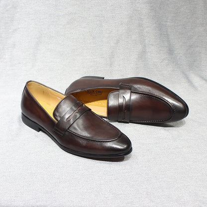 Men's Leather Casual Dress Shoes - skyjackerz