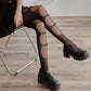 V2-White / One-Size Women's 3D Butterfly Thigh Stockings - skyjackerz