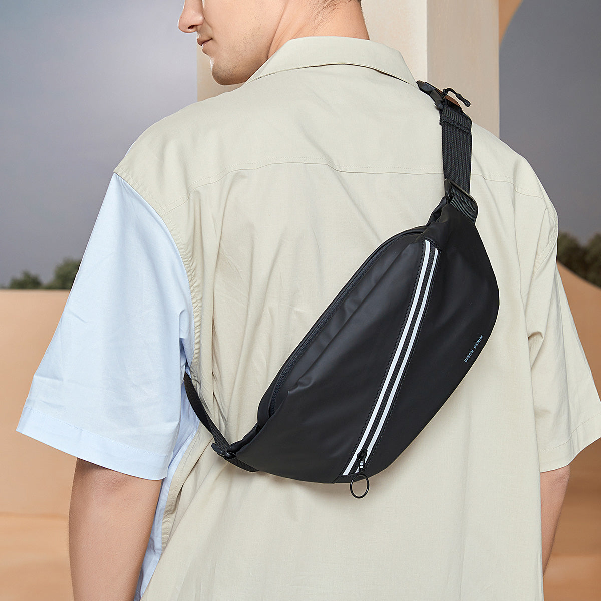 Men's Leather Multifunctional Chest Bag - skyjackerz