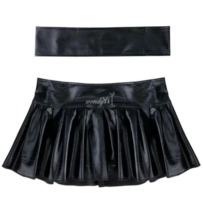 Black Women's Mini Skirt & Bra Set - skyjackerz