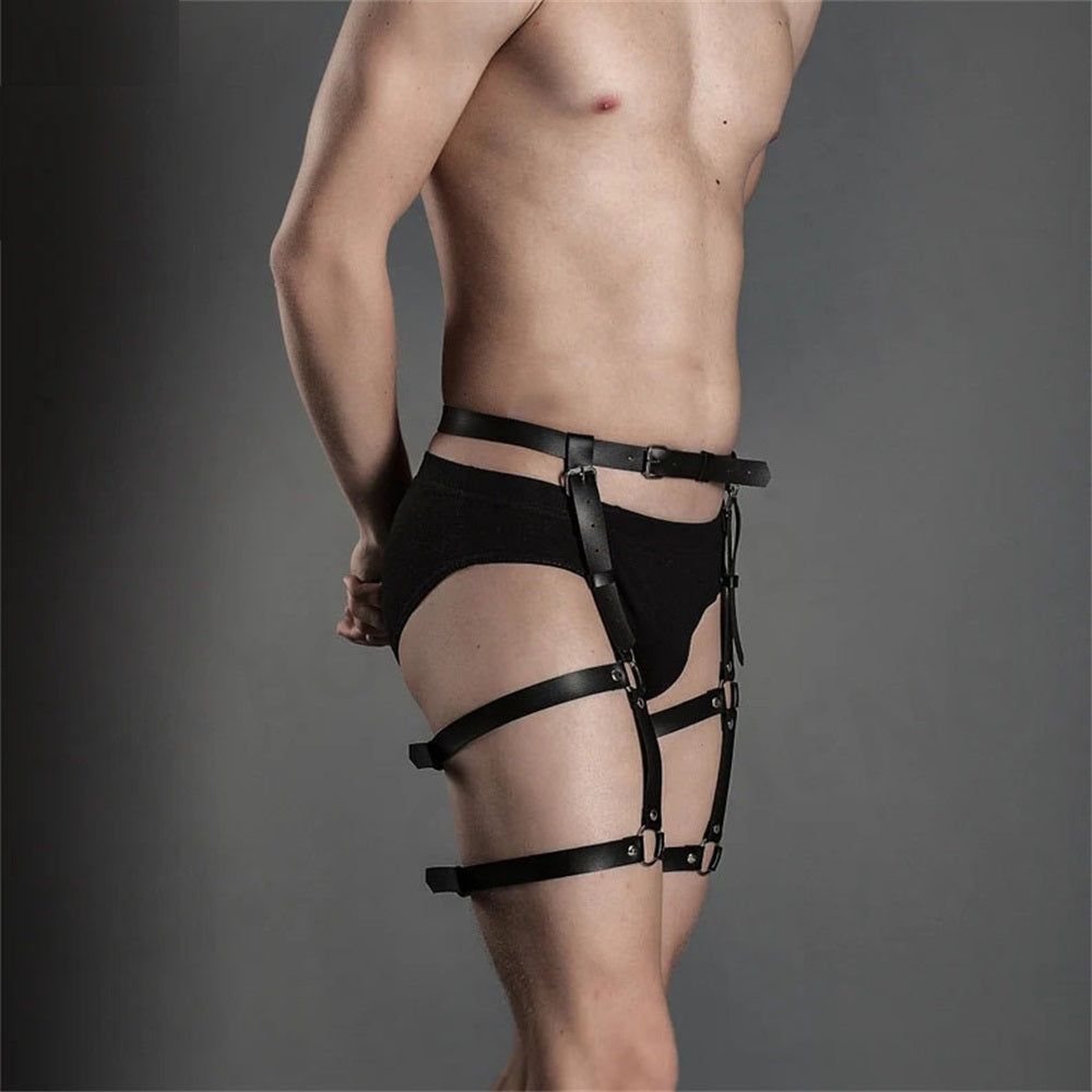 Men's Leather Leg Equipment - skyjackerz