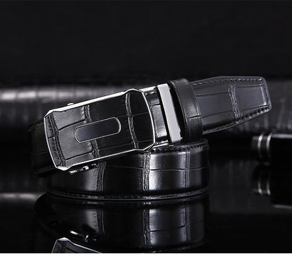 1 / 105 cm Men's Designer Automatic Genuine Leather Belt - skyjackerz