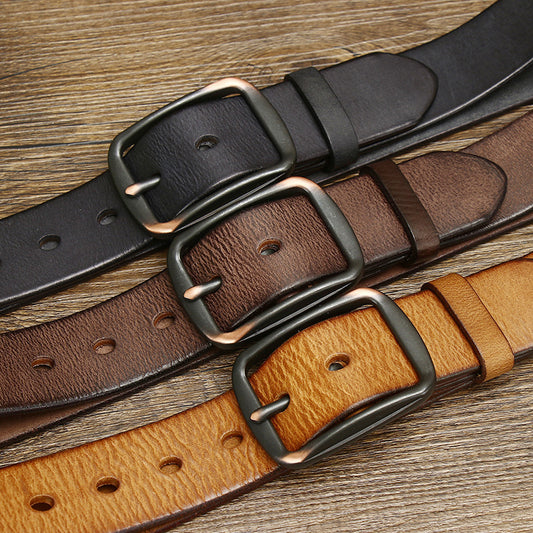 Men's Handmade Vintage Pin Buckle Belt - skyjackerz