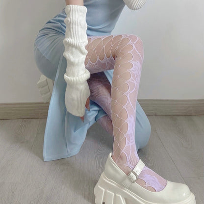 Lolita Mesh Tights with Pattern - skyjackerz