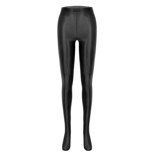 Black / M Shiny Leggings For Women - skyjackerz