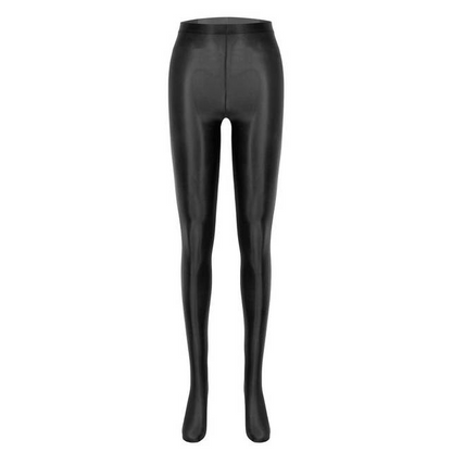 Black / M Shiny Leggings For Women - skyjackerz