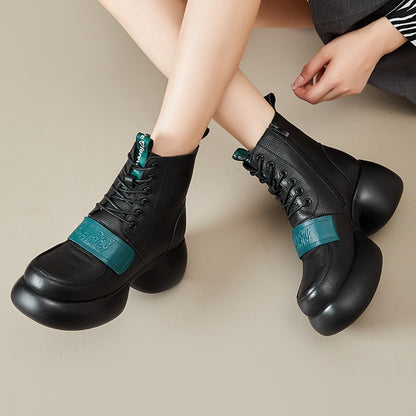 Black / 5 Women's Chunky High Heel Ankle Boots - skyjackerz