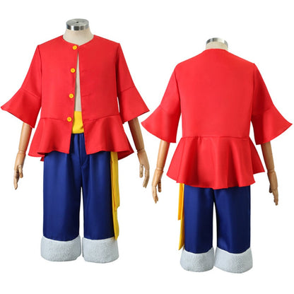 Luffy Cosplay Costume with Straw Hat - skyjackerz