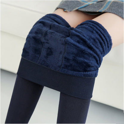 Navy Blue / One-Size Women's Velvet Winter Pantyhose - skyjackerz
