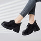 Women's Round-Toe Leather Shoes - skyjackerz
