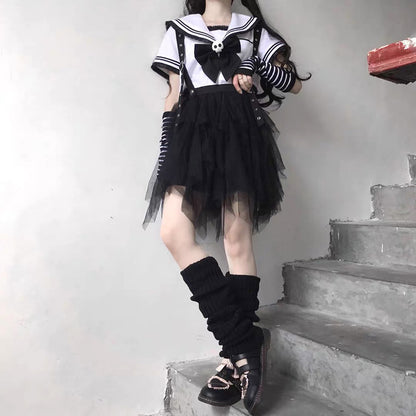 Black-50cm Women's Cozy Knit Boot Stockings - skyjackerz