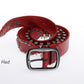 Red / 105 cm Novelty Personality Bullet Leather Belt For Men - skyjackerz