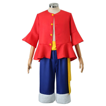 Luffy Cosplay Costume with Straw Hat - skyjackerz