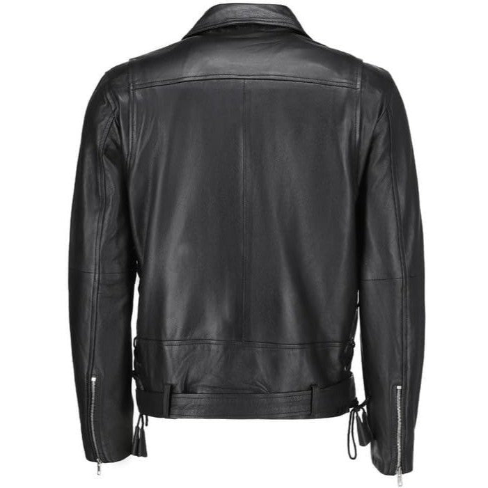 Biker Black Vintage Leather Jacket For Men