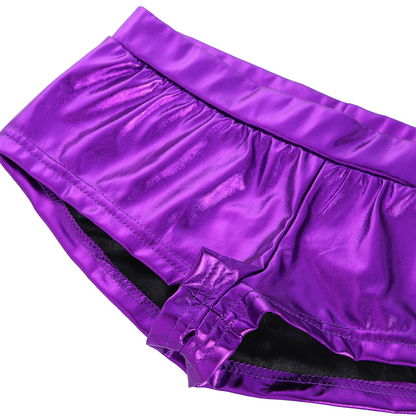 Purple / S Women Low Rise Boxer Shorts - skyjackerz