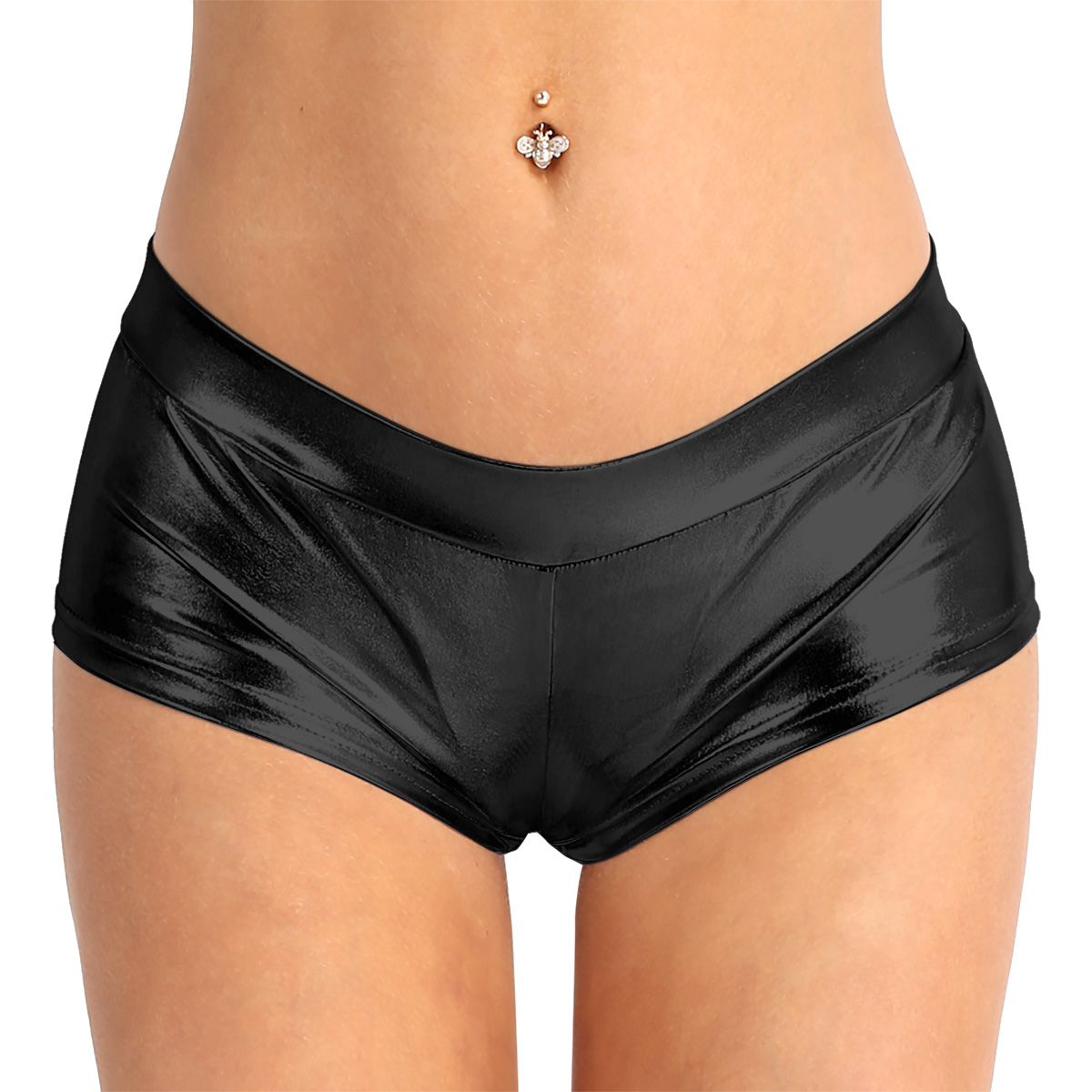 Black / M Women Low Rise Boxer Shorts - skyjackerz