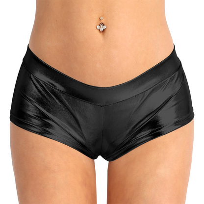 Black / S Women Low Rise Boxer Shorts - skyjackerz