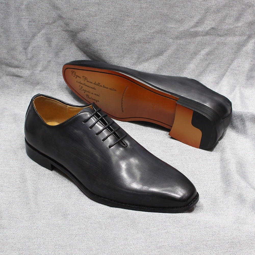 Gray / 6 Men's Soft Leather Formal Shoes - skyjackerz