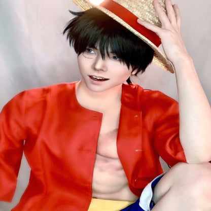 Luffy / 2XS Luffy Cosplay Costume with Straw Hat - skyjackerz