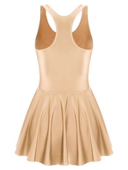 Women Leather Leotard Party Dress - skyjackerz