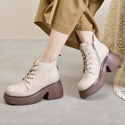Women's Thick High-Heel Ankle Boots - skyjackerz