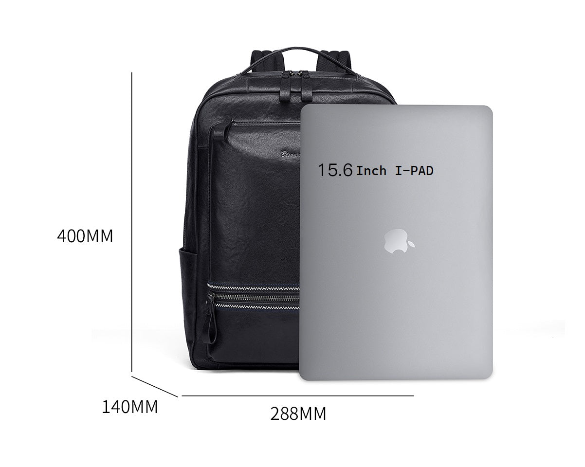 Men's Cowhide Leather Laptop Backpack - skyjackerz