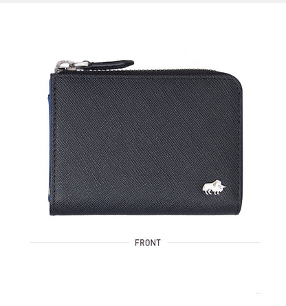 Blue Men's Chain Zipper RFID Blocking Wallet - skyjackerz