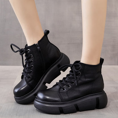 Chunky Platform Wedges Heel Boots - skyjackerz