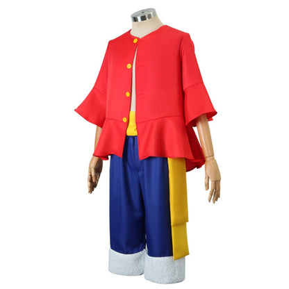 Luffy Cosplay Costume with Straw Hat - skyjackerz