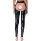 Women's Cutout Leather Pants - skyjackerz