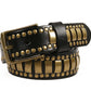 Rivet Studded Cowskin Leather Belt For Men - skyjackerz