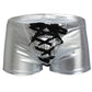 Silver / S Men's Leather Shiny Boxer Pants - skyjackerz