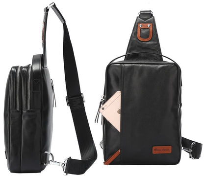 Black / Big (28.5x20x9cm) Men's Business Leasure Shoulder Bags - skyjackerz